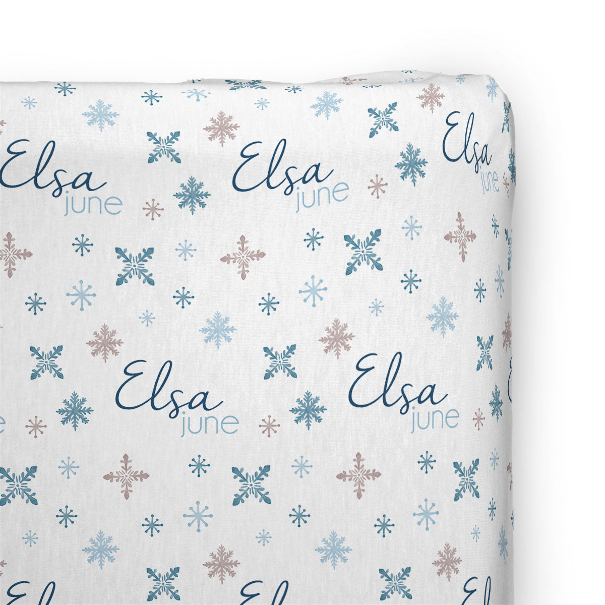 Personalized Changing Pad Cover | Fallen Snow