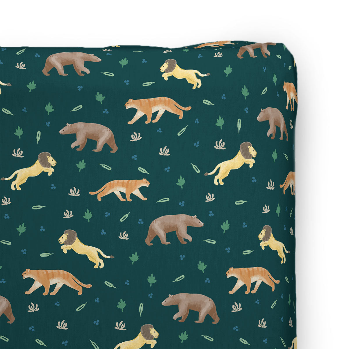 Stretchy Knit Changing Pad Cover |  Lions, Tigers & Bears