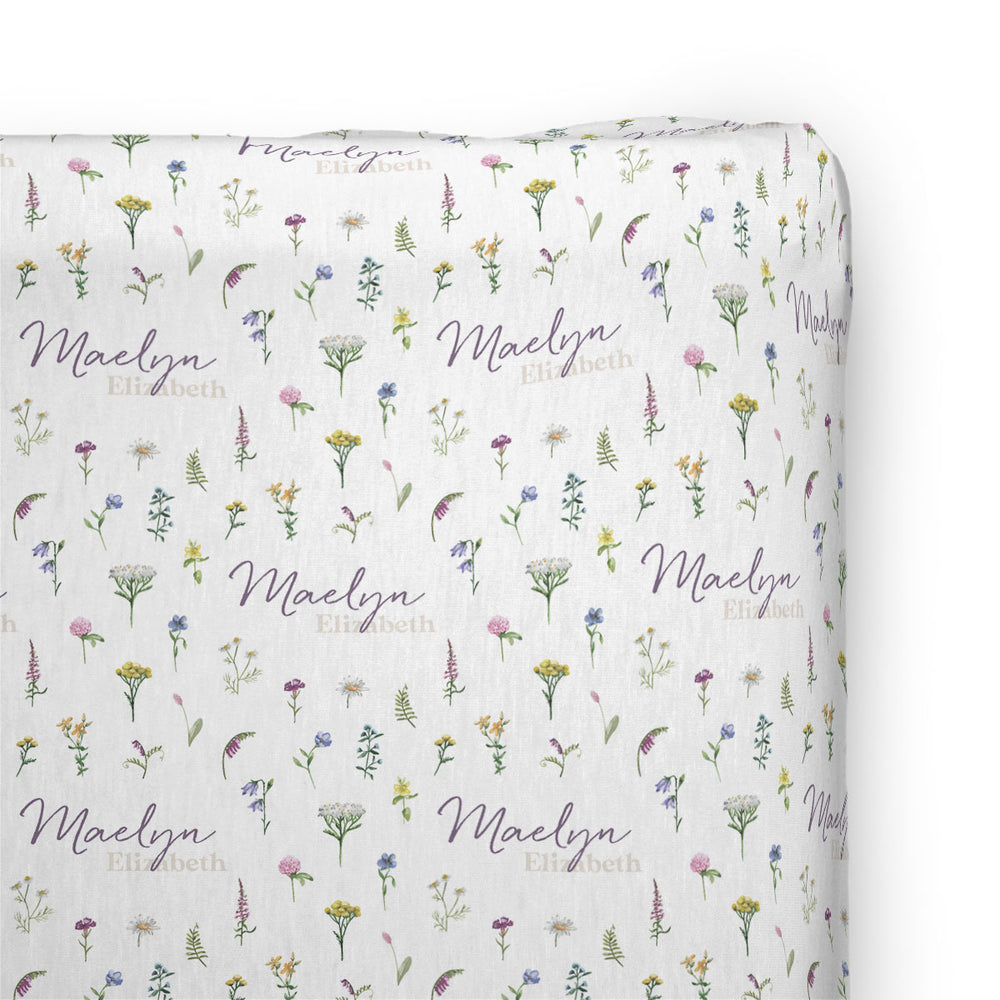 Personalized Changing Pad Cover | Meadow Floral