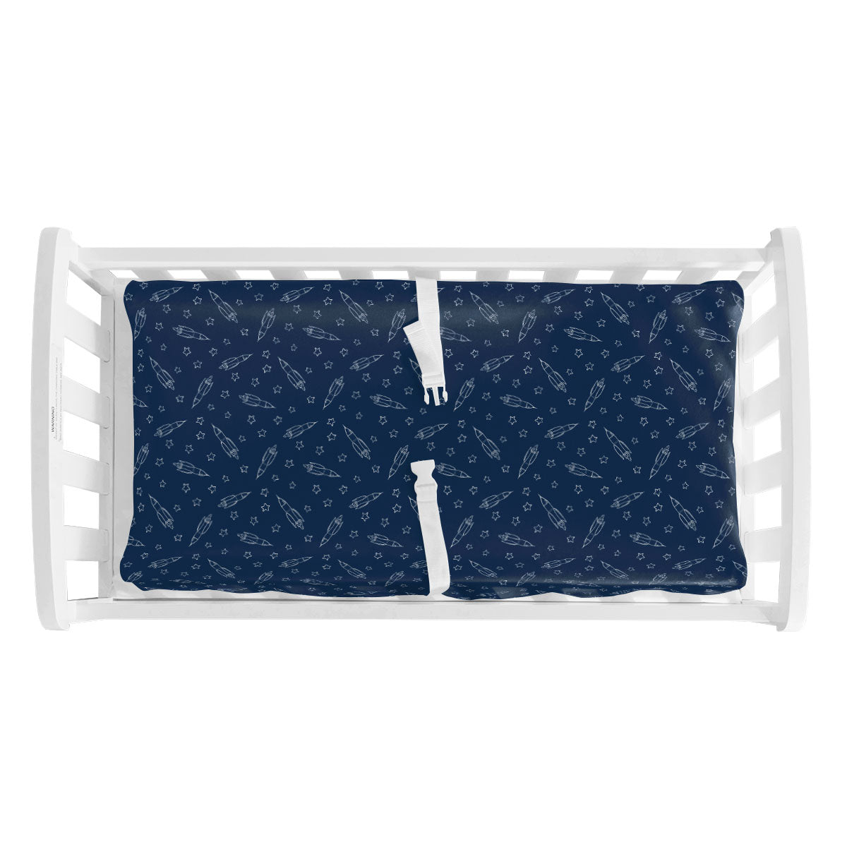 Personalized Stretchy Knit Changing Pad Cover | Blast Off