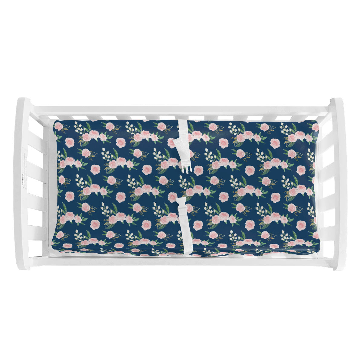 Stretchy Knit Changing Pad Cover | Blush Bouquet