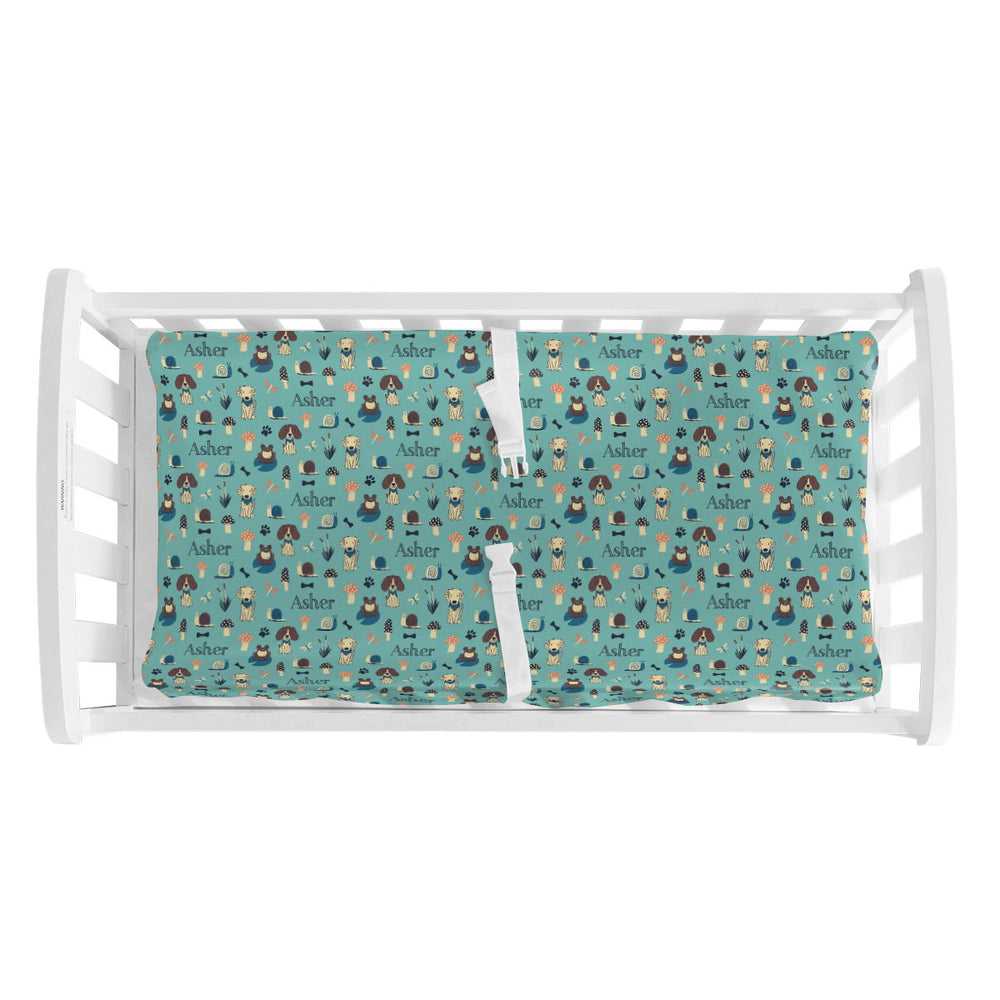 Personalized Changing Pad Cover | Frogs Snails & Puppy Dog Tails