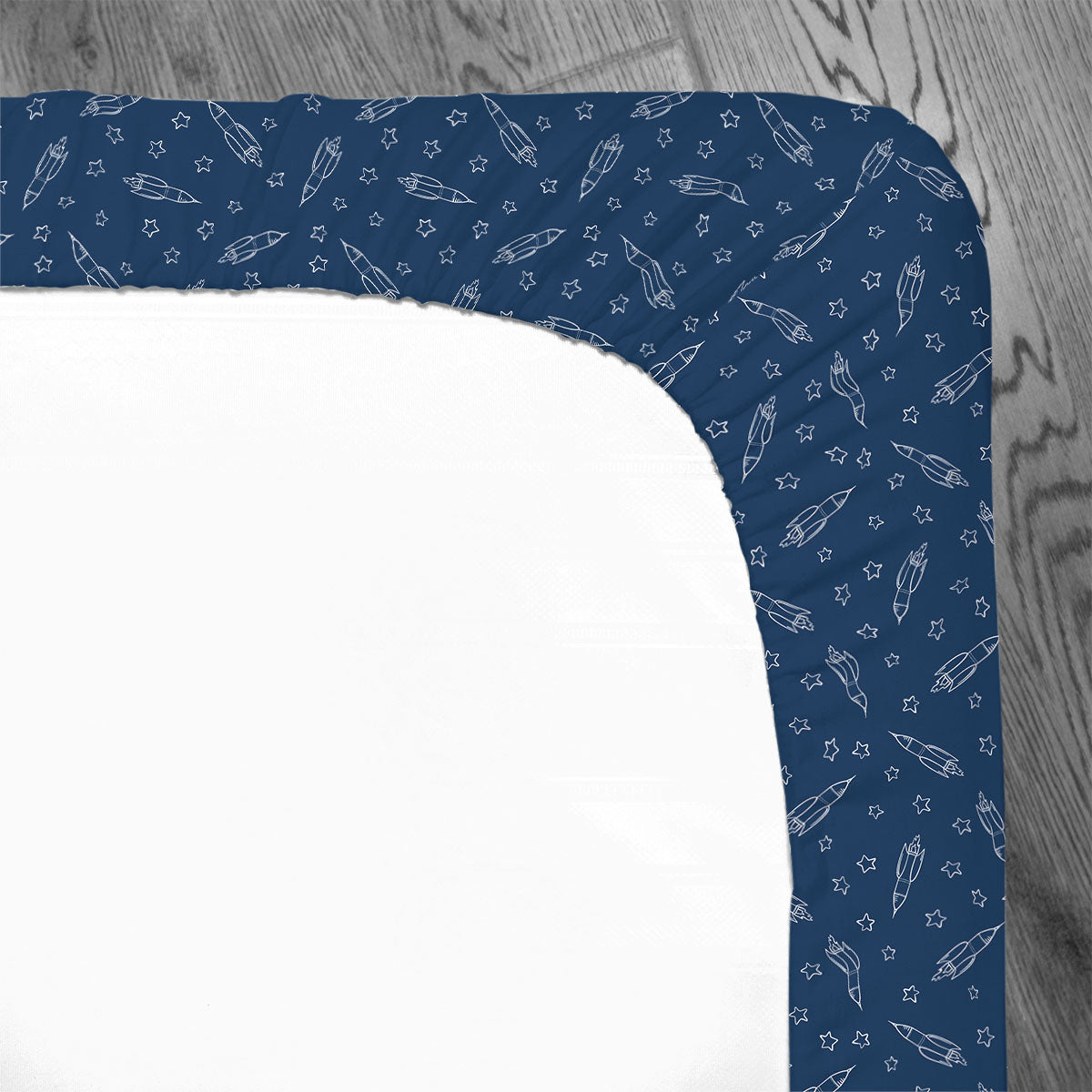 Stretchy Knit Crib Sheet | Blast Off
