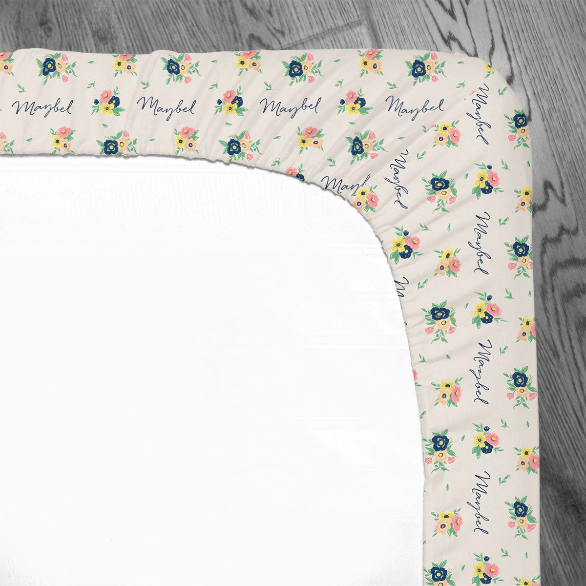 Personalized Crib Sheet | Cottage Garden