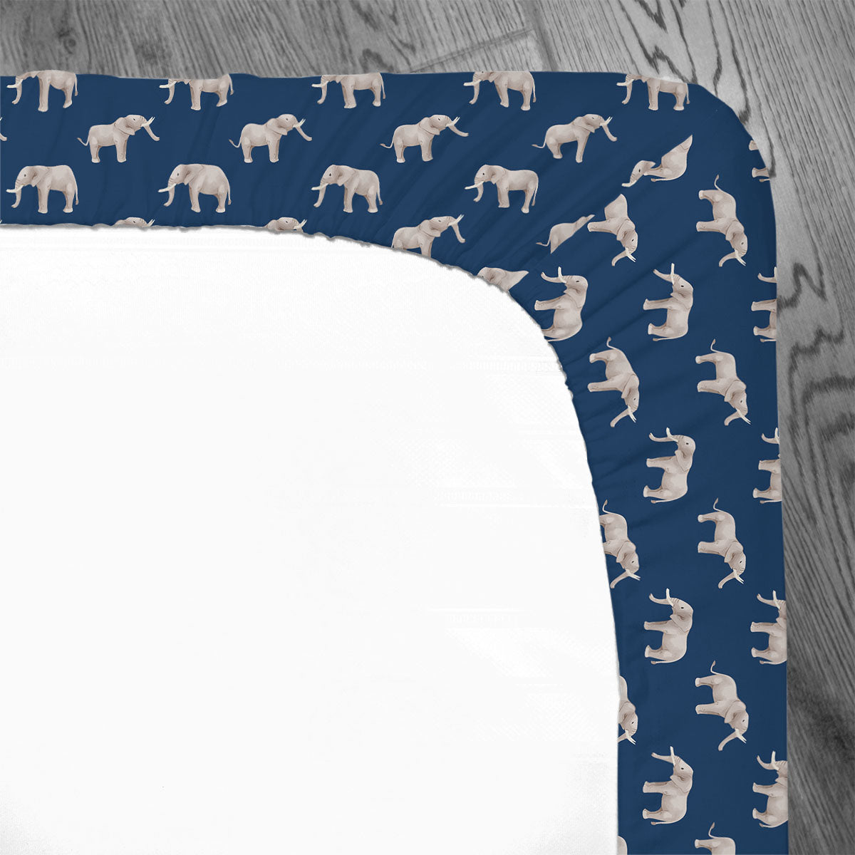 Personalized Stretchy Knit Crib Sheet | Elephant Parade