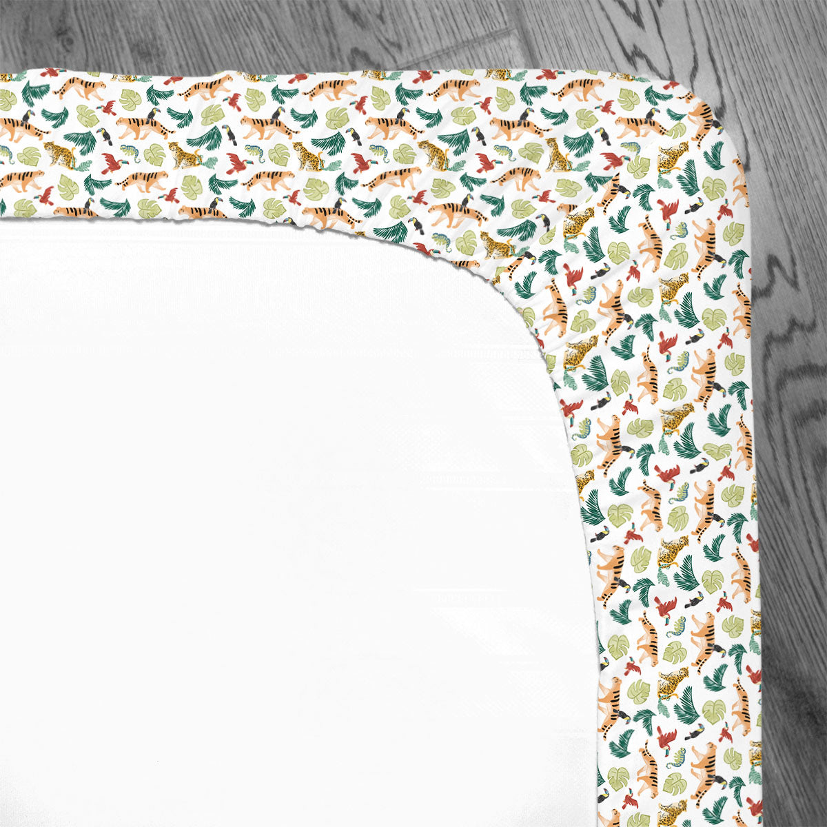 Personalized Stretchy Knit Crib Sheet | Jungle Playground
