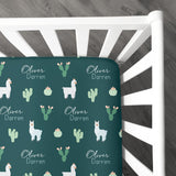 Personalized Crib Sheet | Adorable Alpaca