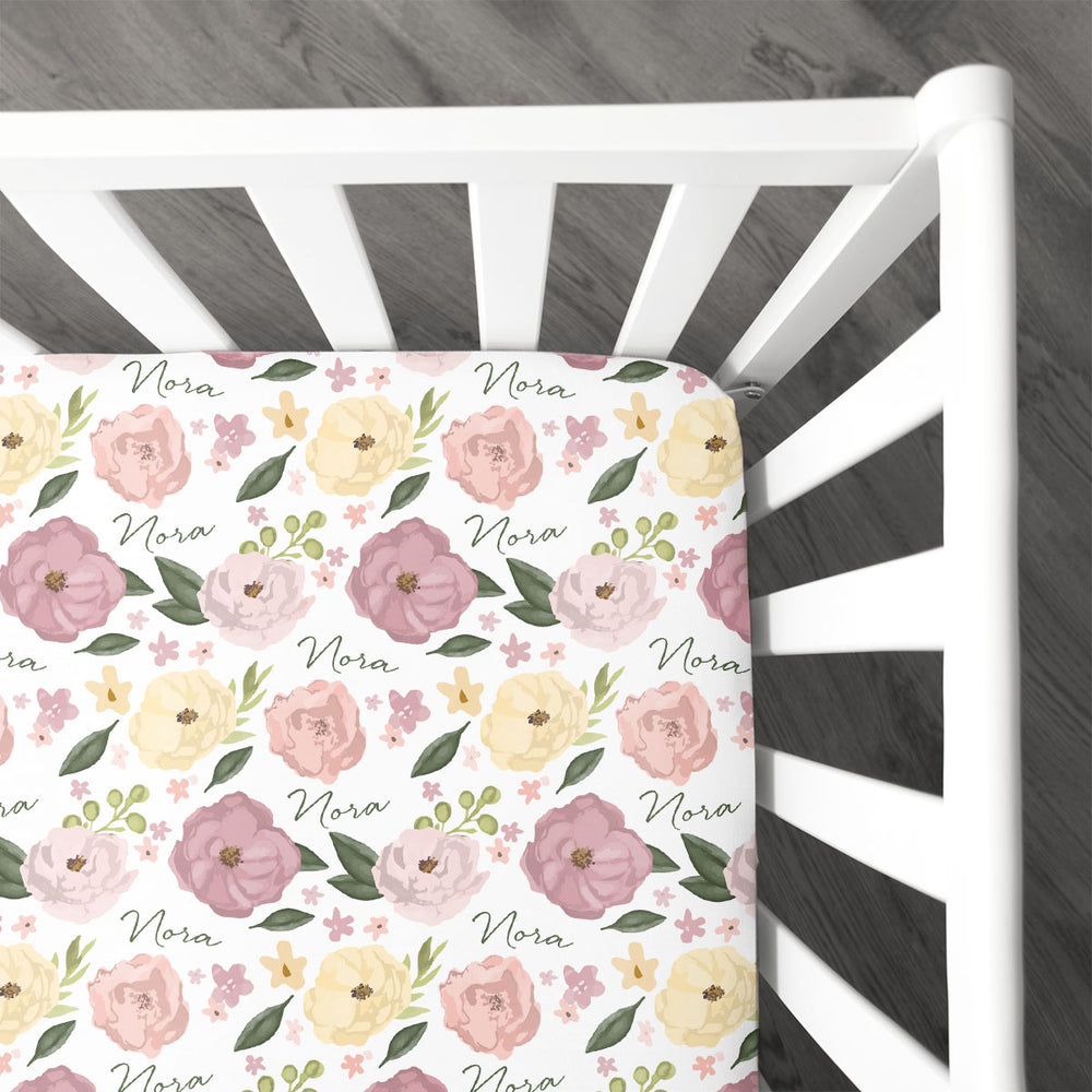 Personalized Crib Sheet | Bella Flora