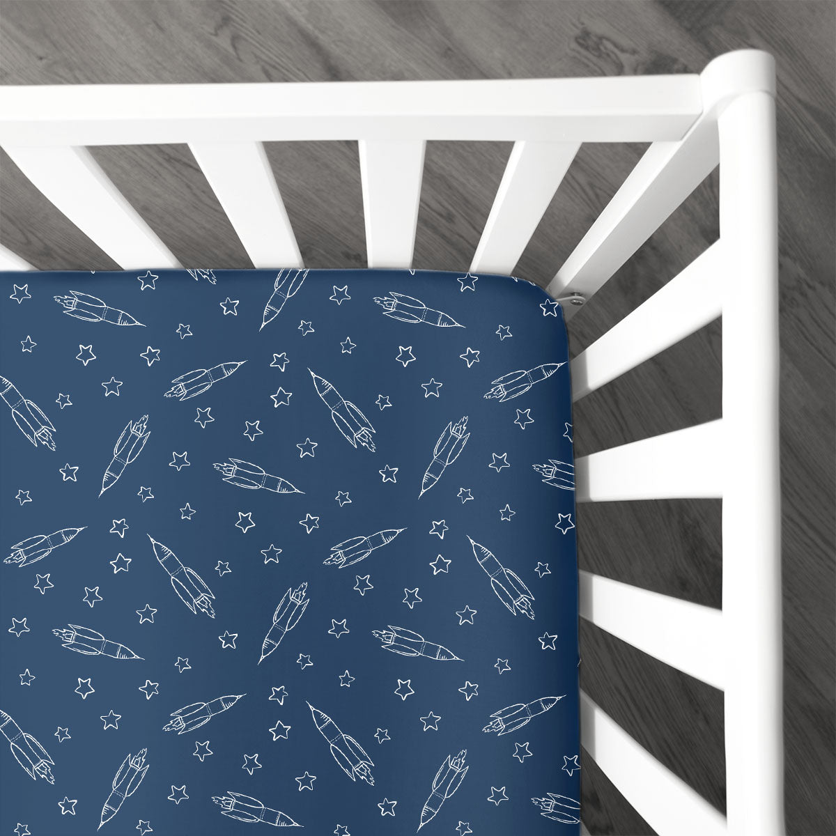 Stretchy Knit Crib Sheet | Blast Off