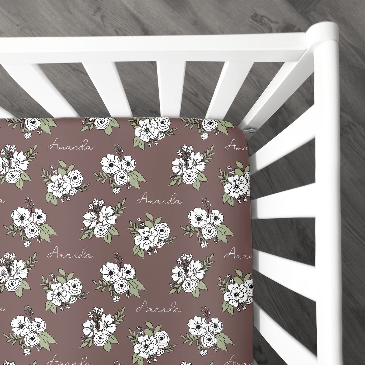 Personalized Crib Sheet | Fall Floral