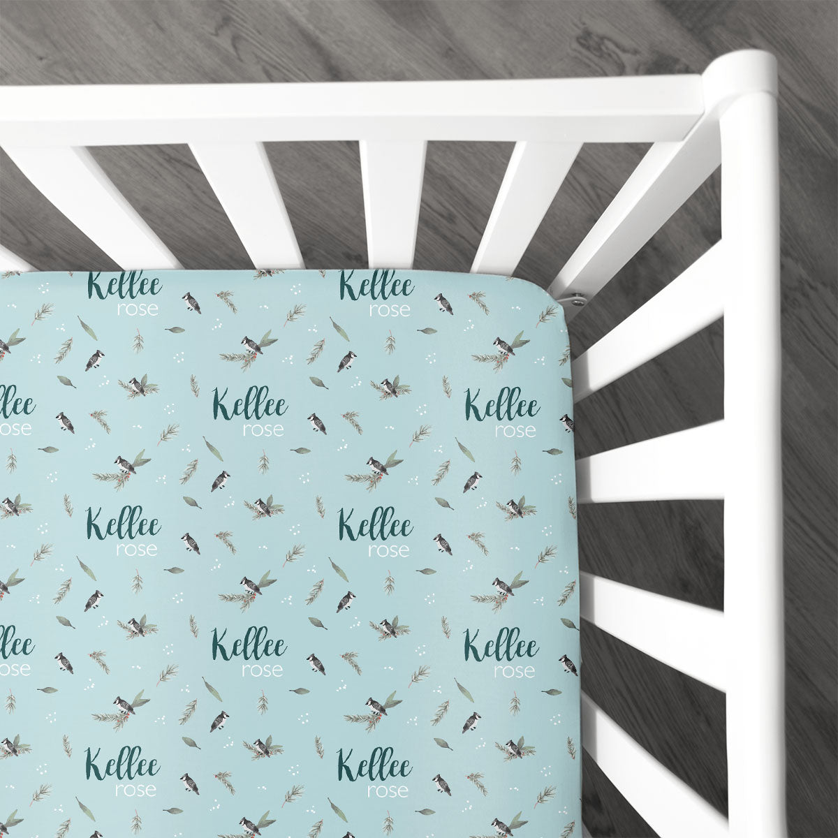 Personalized Crib Sheet | Festive Birds