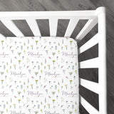 Personalized Crib Sheet | Meadow Floral