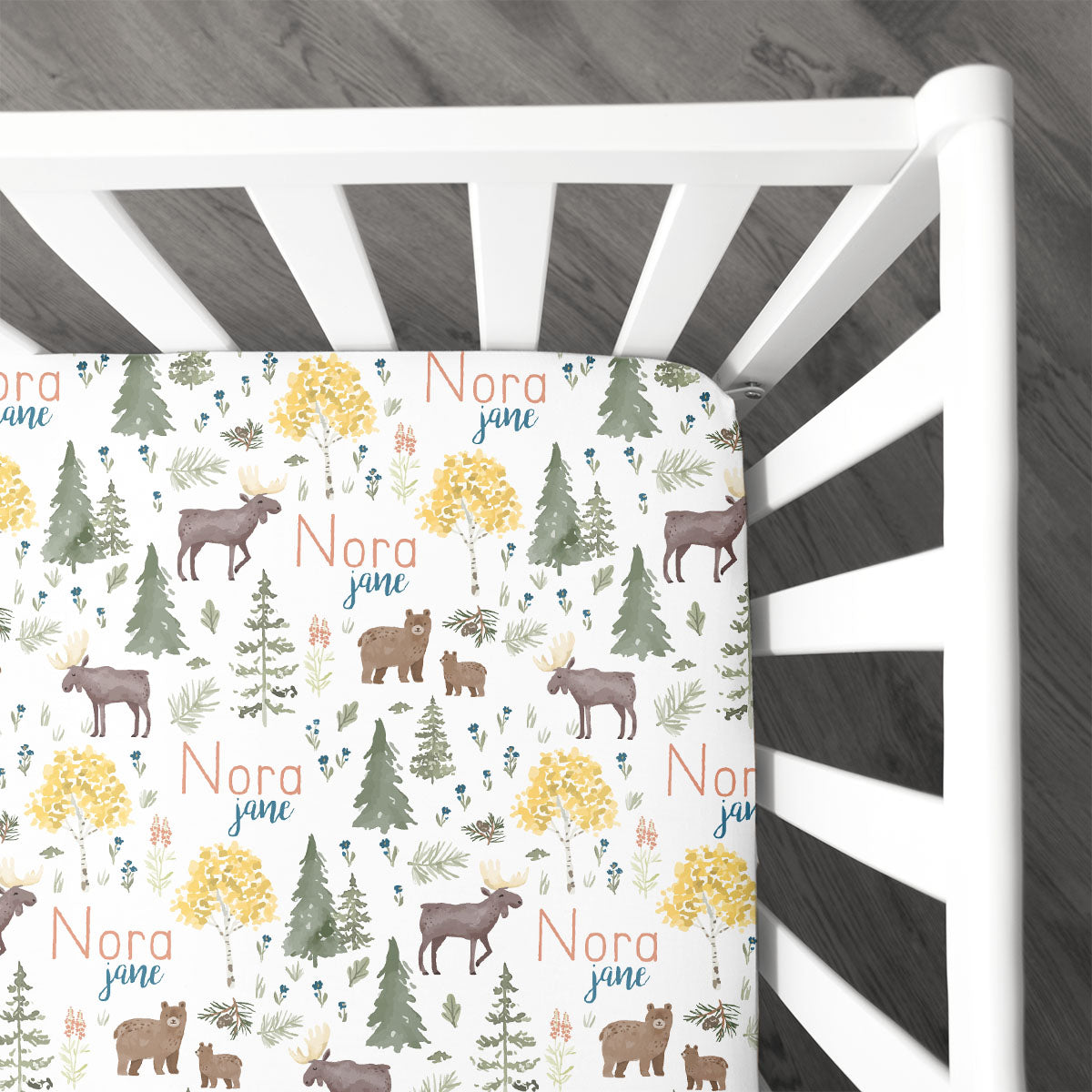 Personalized Crib Sheet | Mountain Explorer