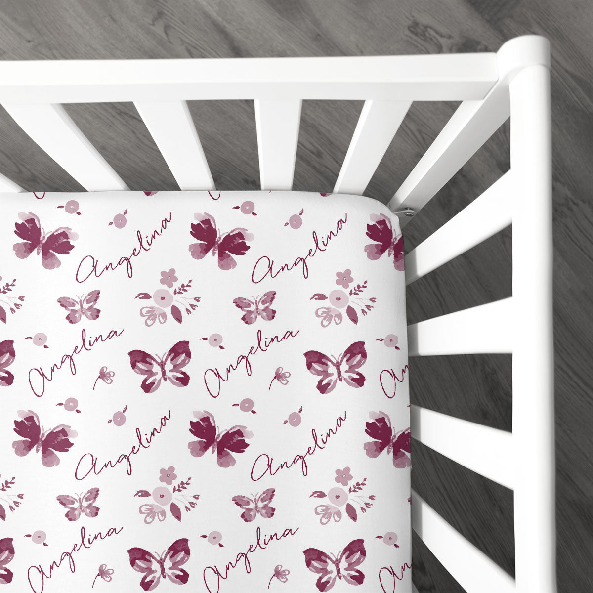 Personalized Crib Sheet | Summer Butterfly