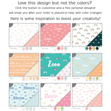 Personalized Crib Sheet | Pastel Rainbows