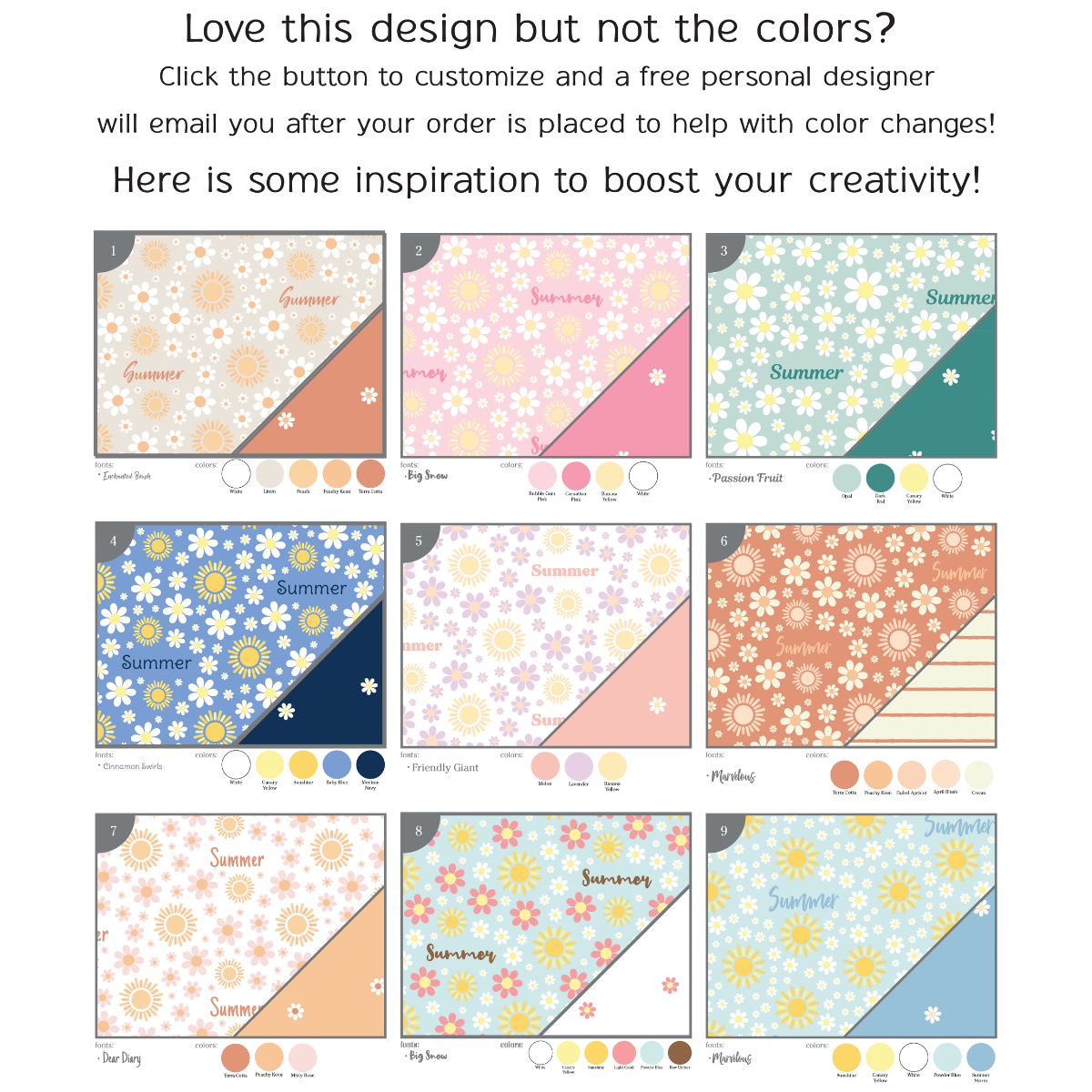 Personalized  Pillow Case | Sunny Daisies