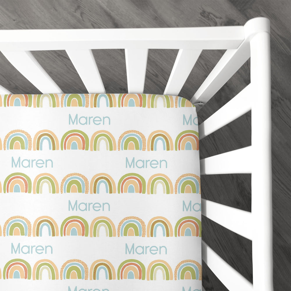 Personalized Crib Sheet | Brilliant Rainbow