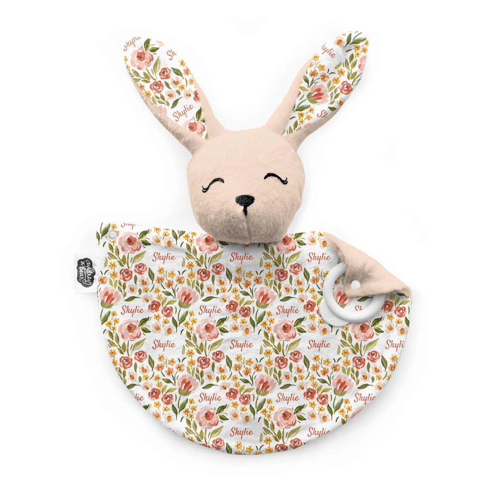 Personalized Bunny Lovey | Spring Tulip