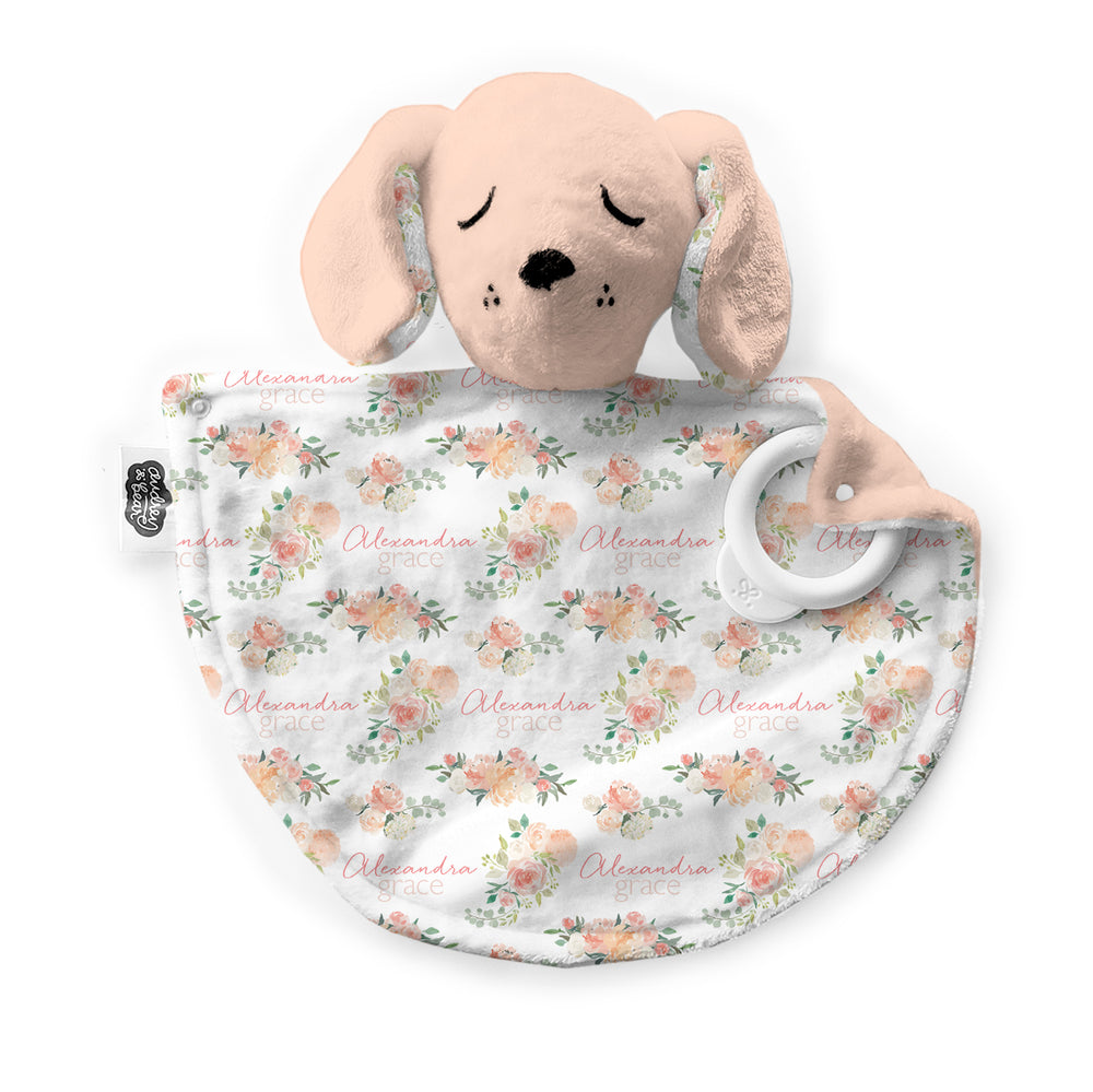 Personalized Puppy Lovey | Springtime Floral