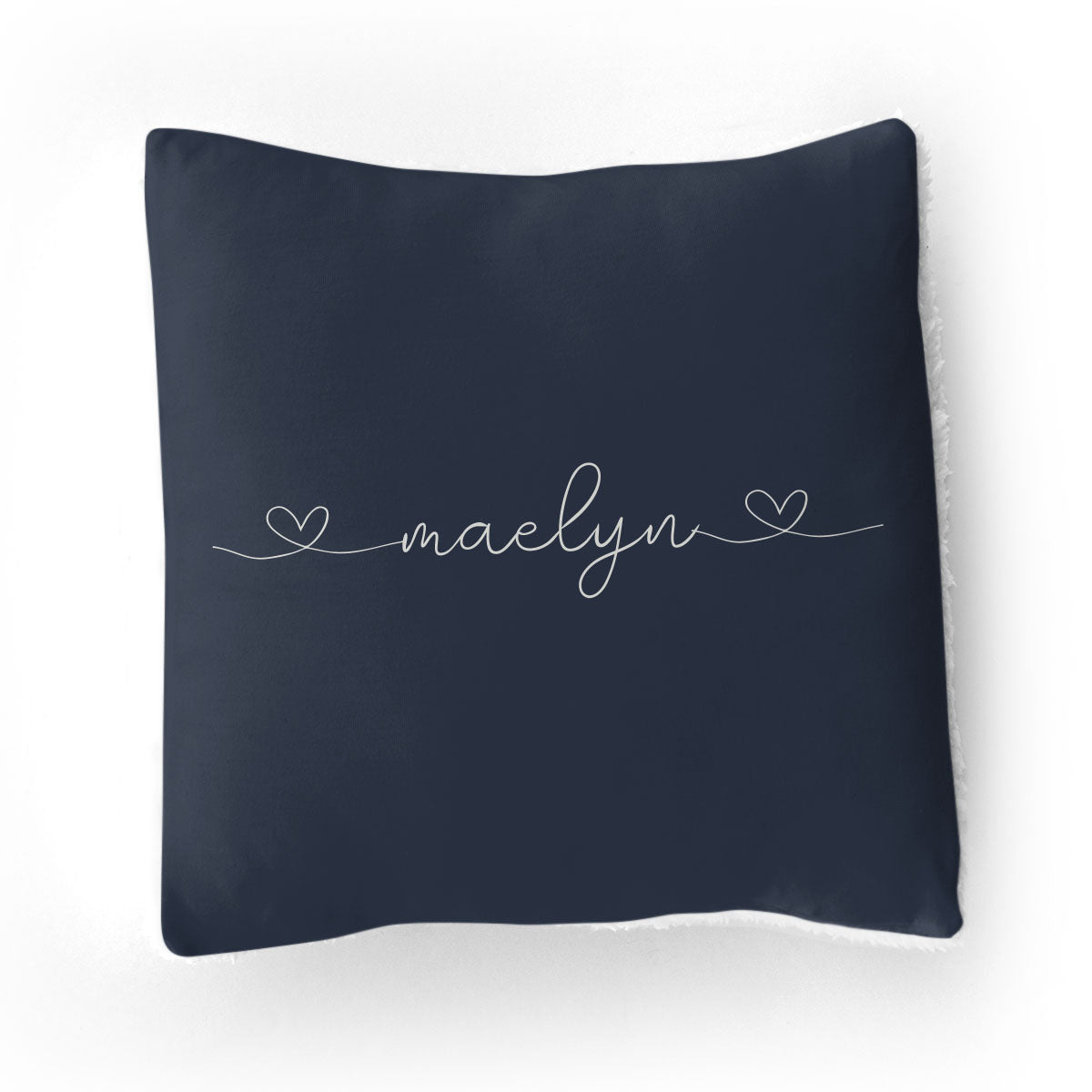 Stretchy Knit/Sherpa Throw Pillow | Blueberry Blossoms