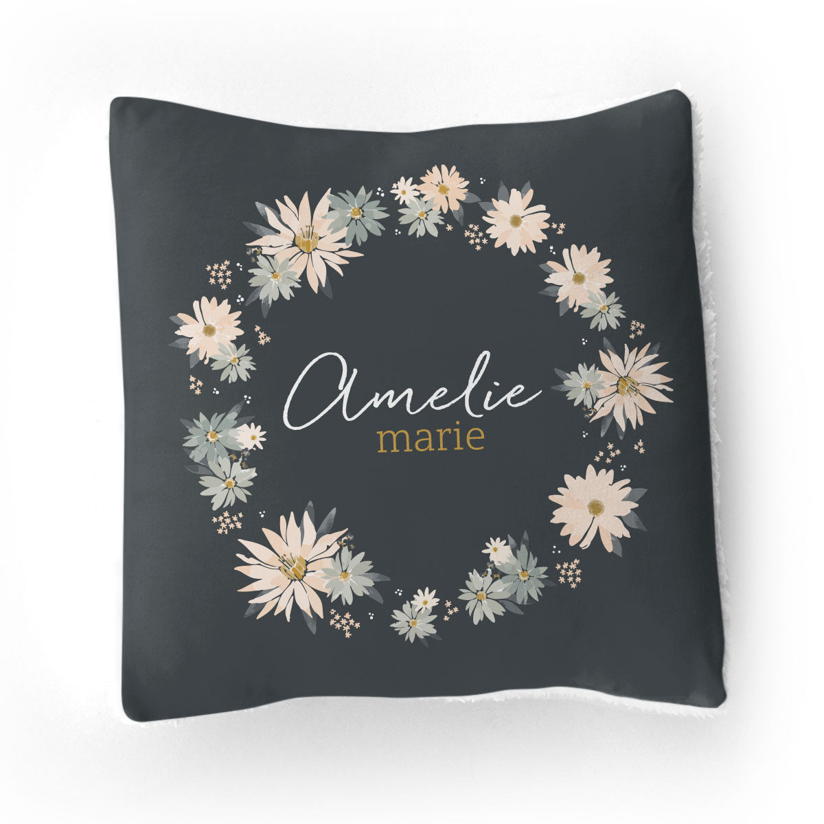 Stretchy Knit/Sherpa Throw Pillow | Blooming Spring