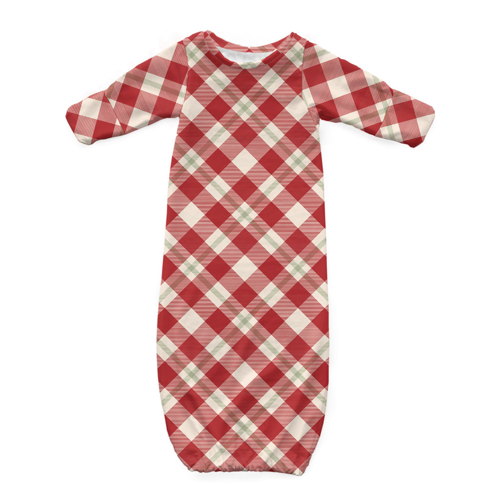 Newborn Gown | Holiday Flannel