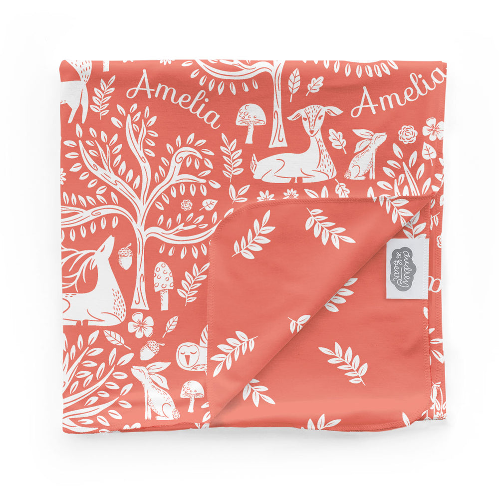 Personalized Swaddle Blanket | Fairytale Meadow