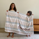 Personalized Family Name Blanket | Boho Stripes