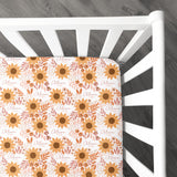 Personalized Crib Sheet | Summer Sunflower