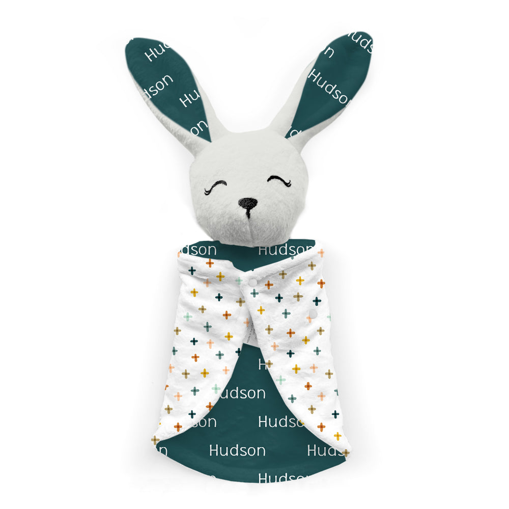 Personalized Bunny Lovey | Farmhouse Crisscross
