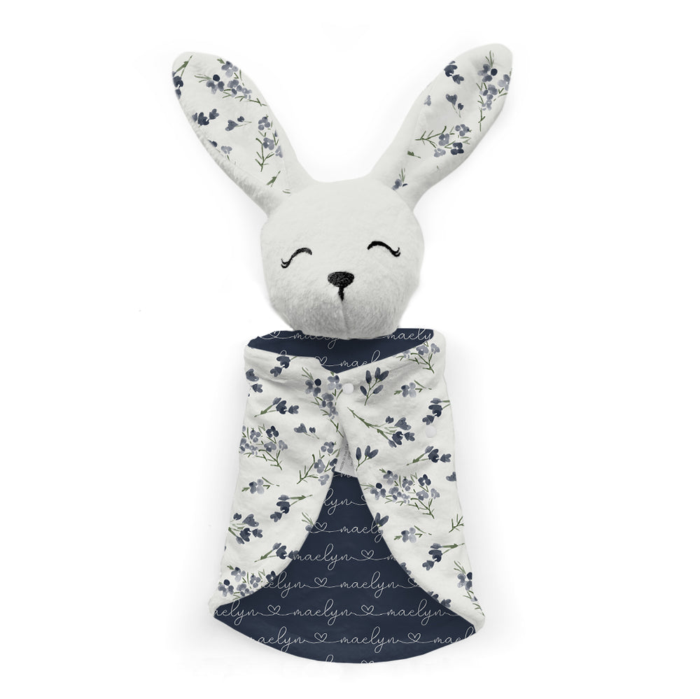 Personalized Bunny Lovey | Blueberry Blossoms