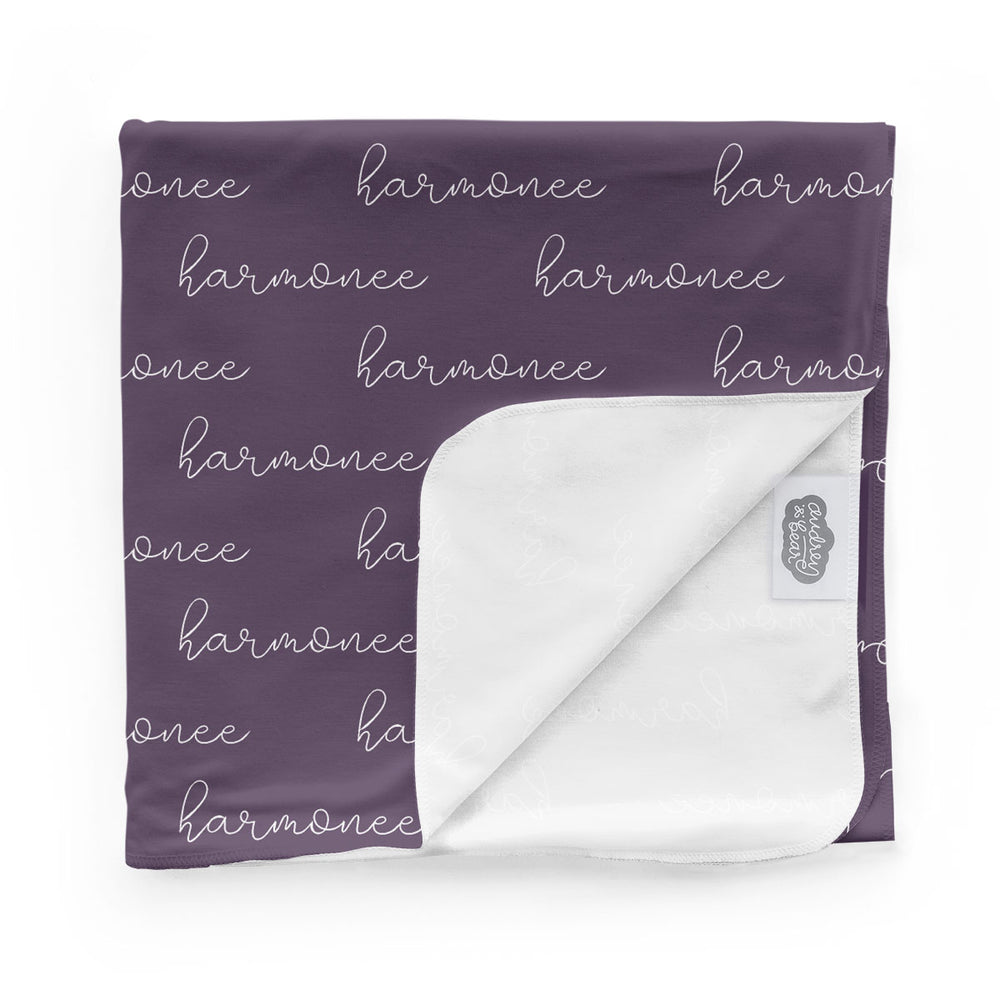 Personalized Swaddle Blanket | Whispering Wisteria