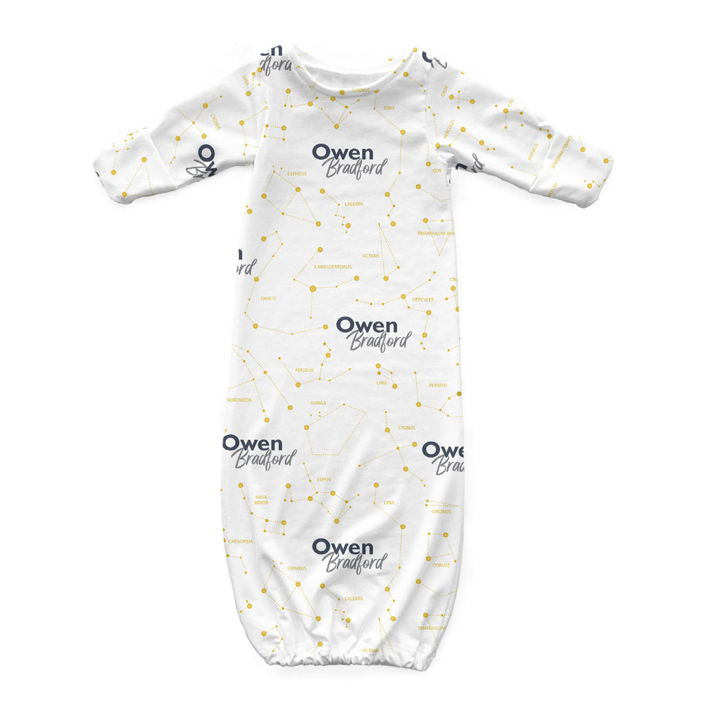 Personalized Newborn Gown | Captivating Constellations