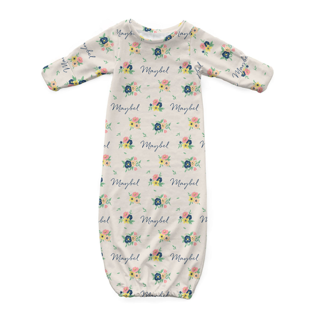 Personalized Newborn Gown | Cottage Garden