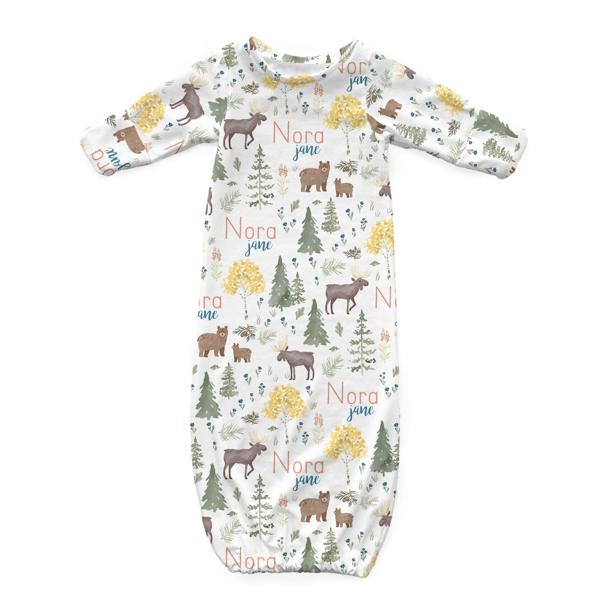 Personalized Newborn Gown | Mountain Explorer