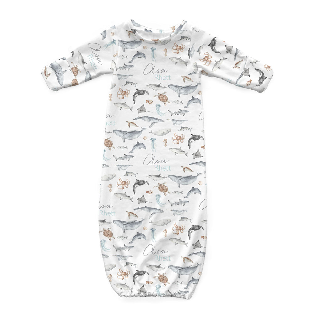 Personalized Newborn Gown | Ocean Explorer