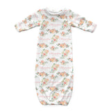 Personalized Newborn Gown | Springtime Floral