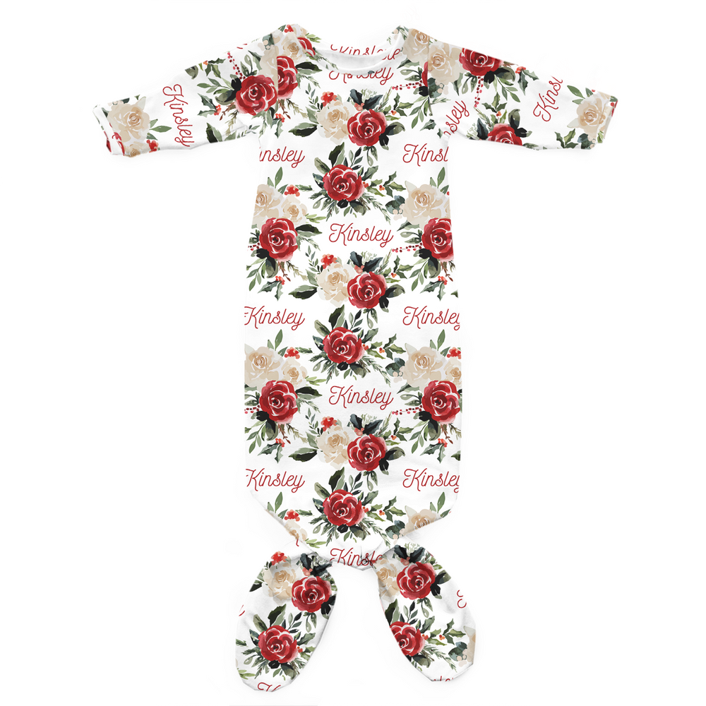 Personalized Newborn Gown | Mistletoe Magic