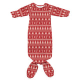 Newborn Gown | Brick Red Sweater Perfection