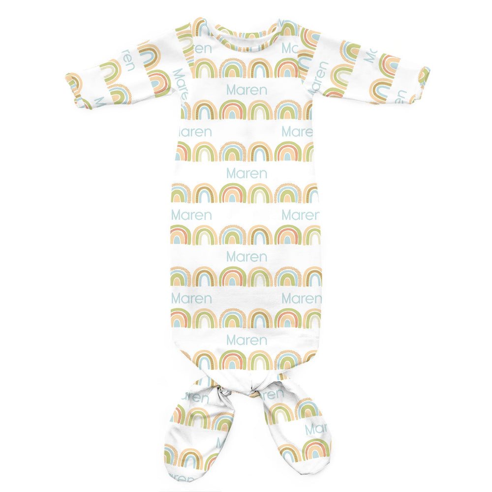 Personalized Newborn Gown | Brilliant Rainbow