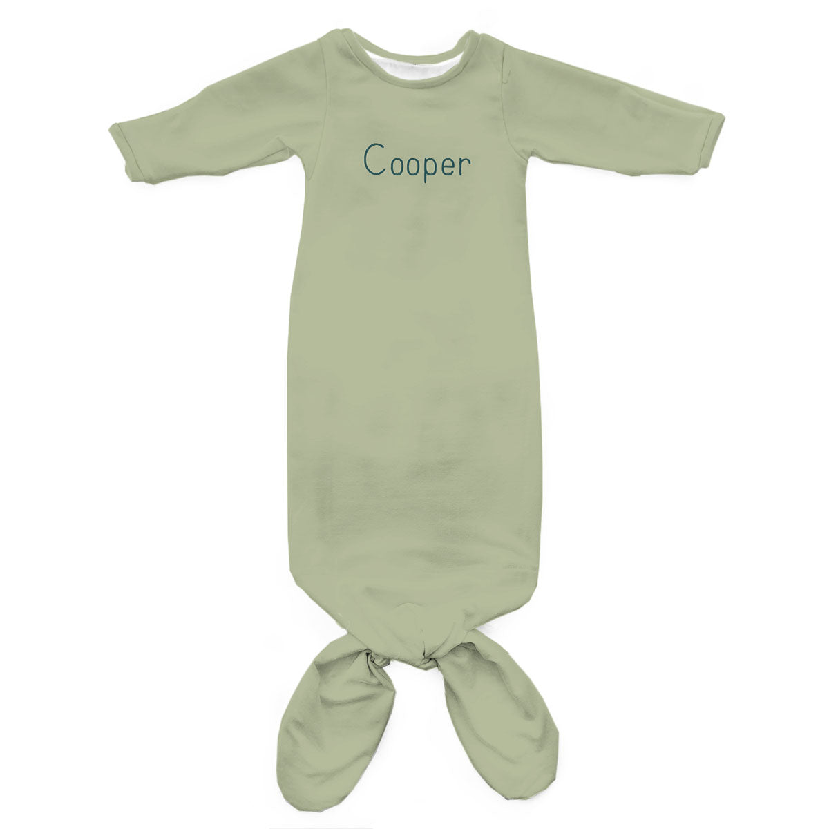 Personalized Newborn Gown | Greens