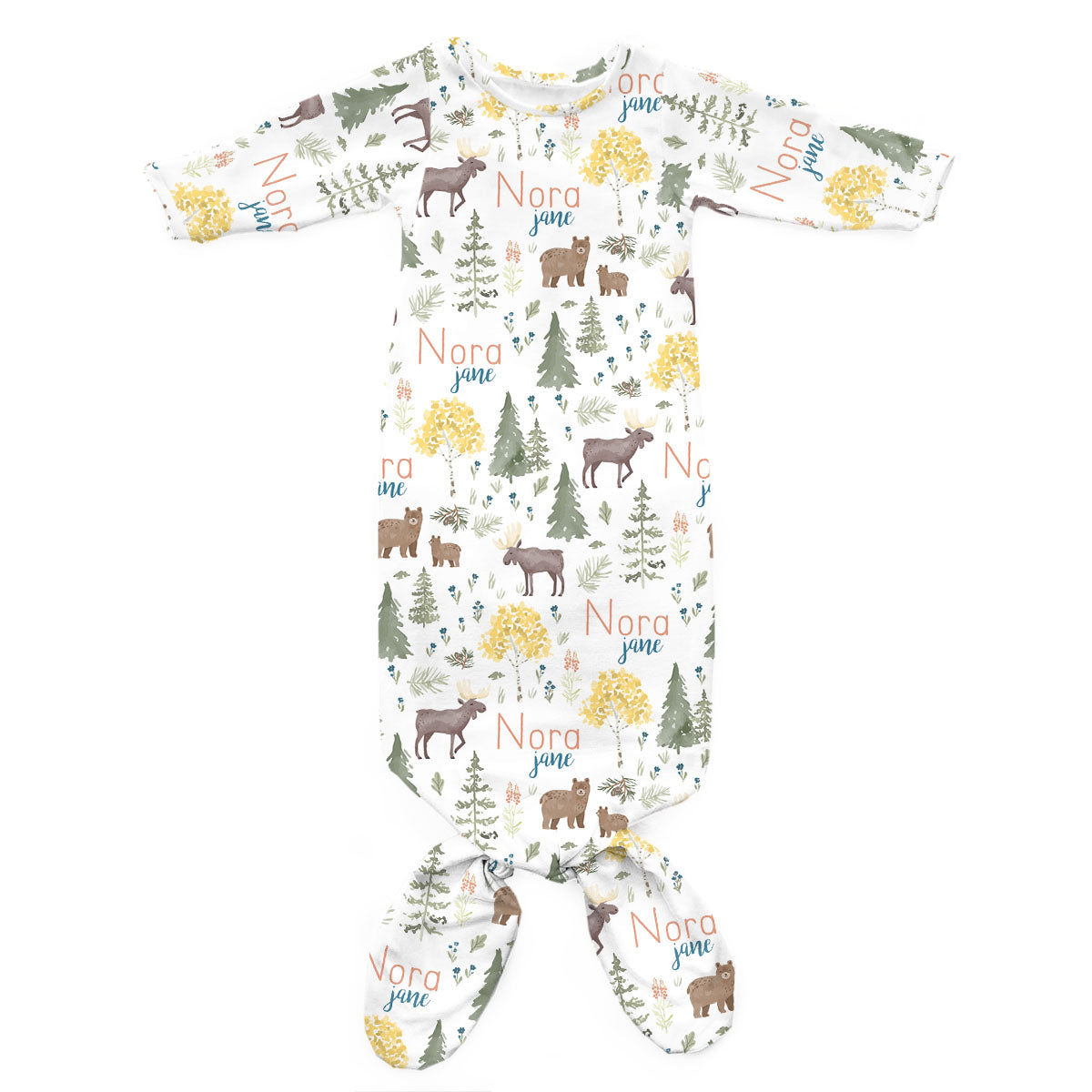 Personalized Newborn Gown | Mountain Explorer