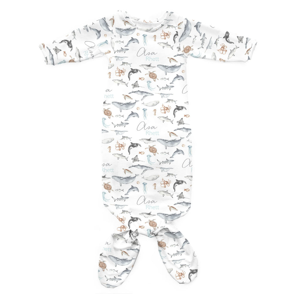 Personalized Newborn Gown | Ocean Explorer