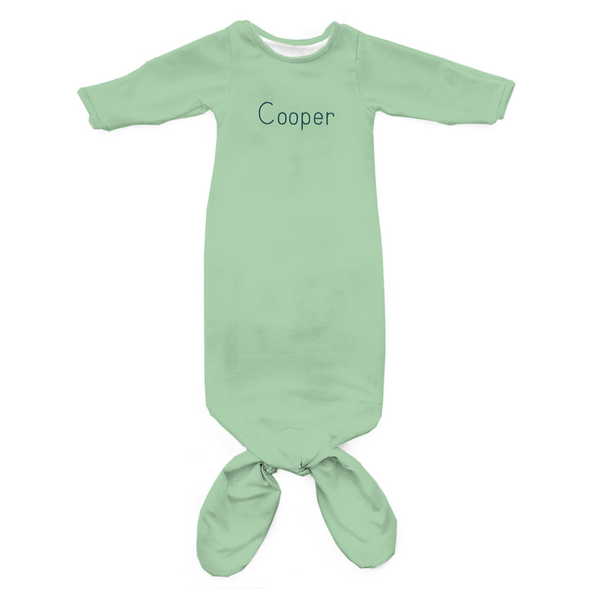 Personalized Newborn Gown | Greens