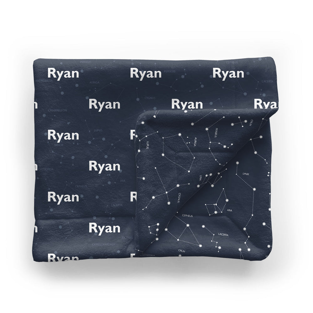 Personalized Minky  Blanket | Captivating Constellations