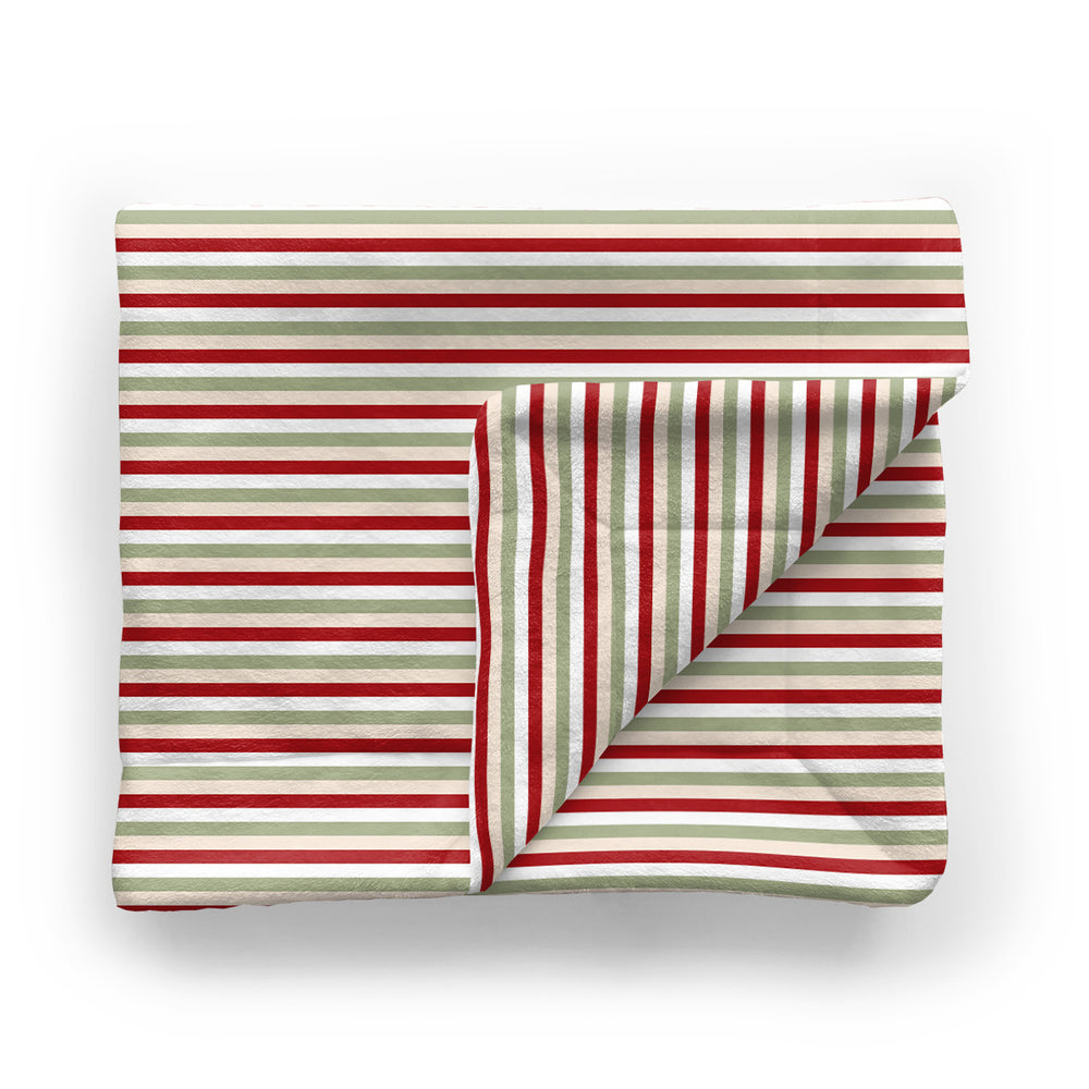 Minky Blanket | Christmas Stripe