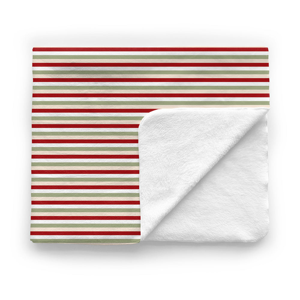 Baby Minky Blanket | Christmas Stripe