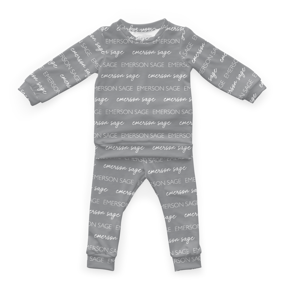 Personalized Cloudwear {Baby + Kid Loungewear} | Classic Multi-Font