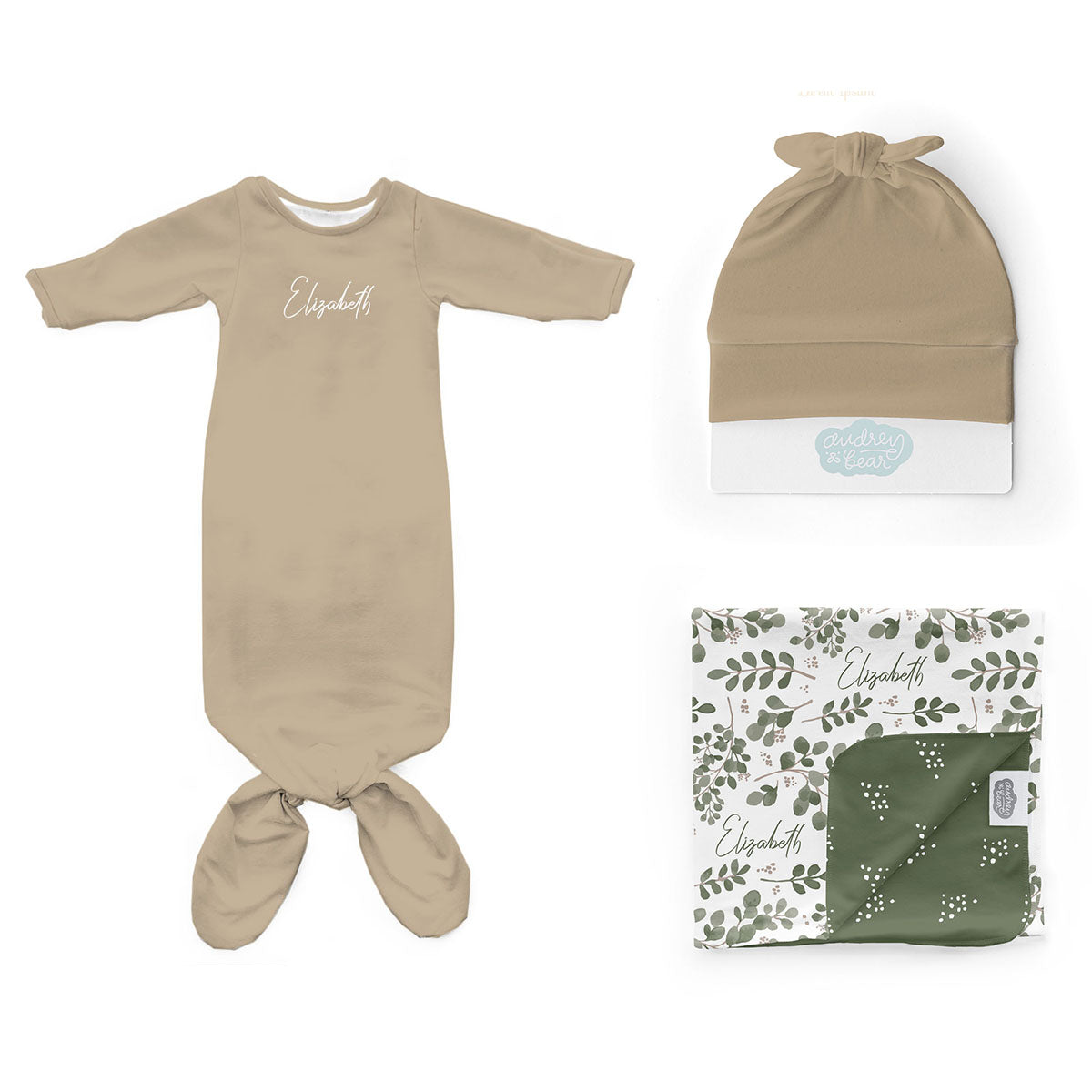 Personalized Newborn Bundle | Farmhouse Greenery