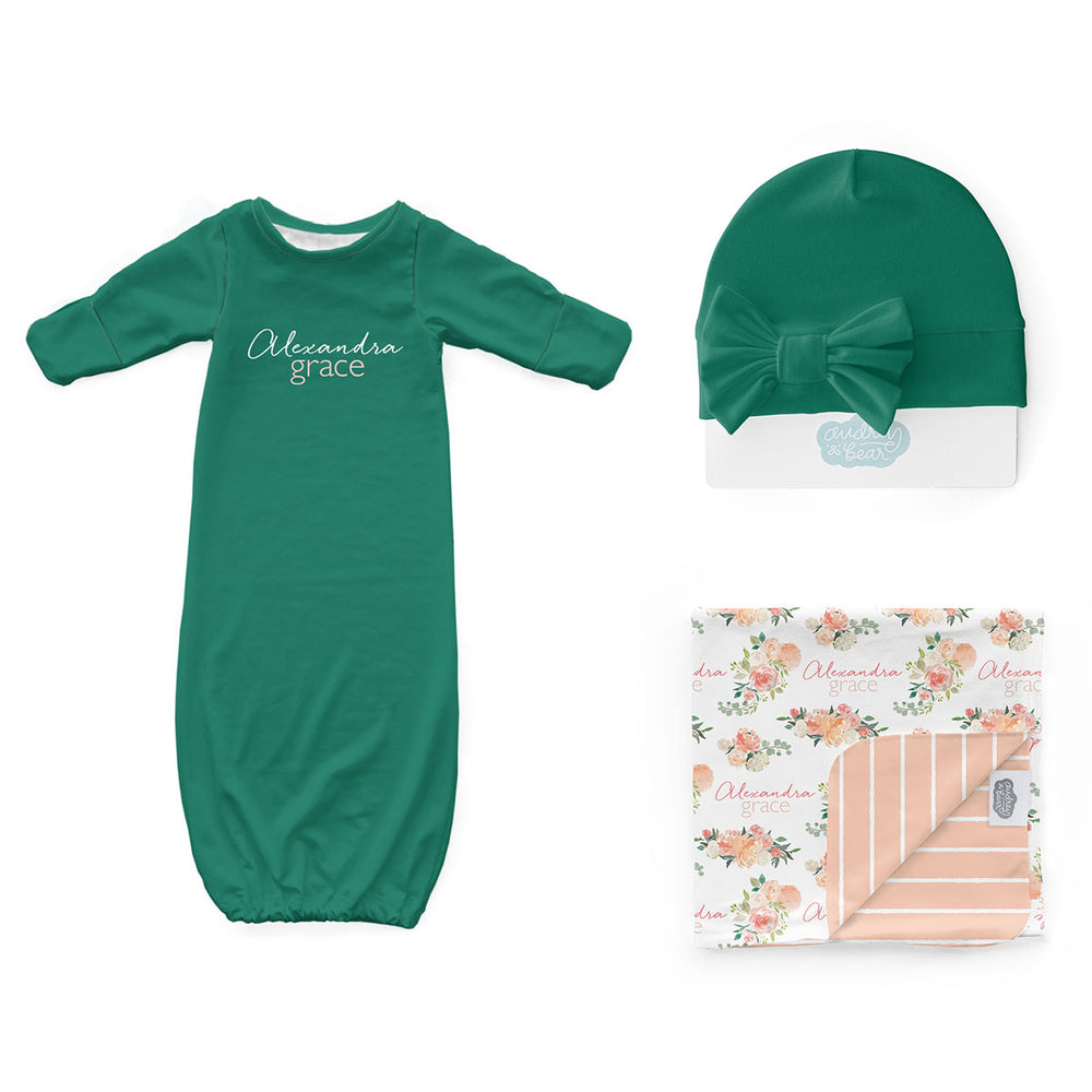 Personalized Newborn Bundle | Springtime Floral
